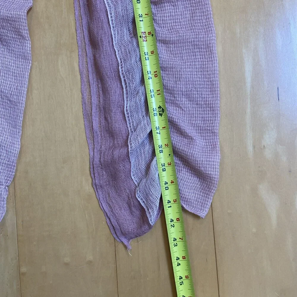 PRETTY SOFT PINK unbranded Cotton Blend Ruffle Long Scarf